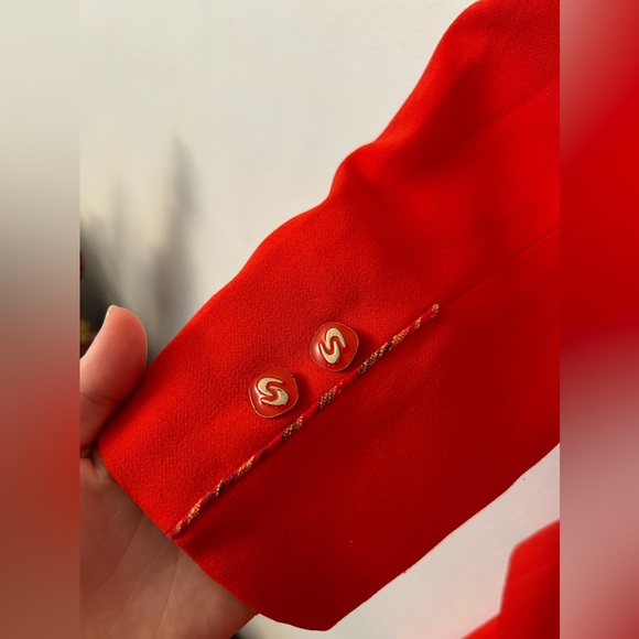 70’s Vintage Red two-piece suit - Picture 4 of 8